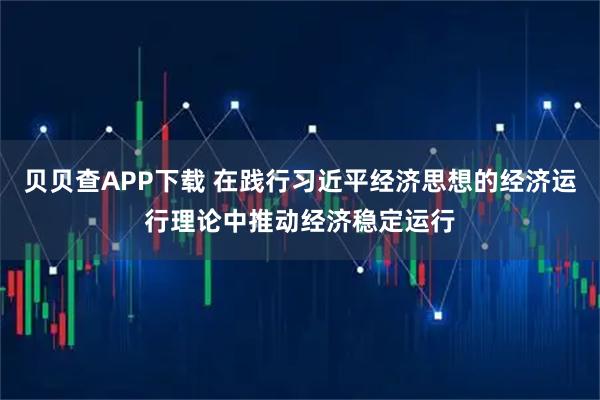 贝贝查APP下载 在践行习近平经济思想的经济运行理论中推动经济稳定运行