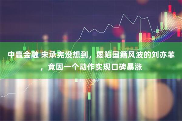 中赢金融 宋承宪没想到，屡陷国籍风波的刘亦菲，竟因一个动作实现口碑暴涨